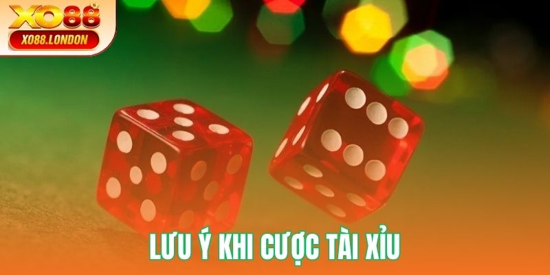 Một vài lưu ý khi cược tài xỉu tại Xo88